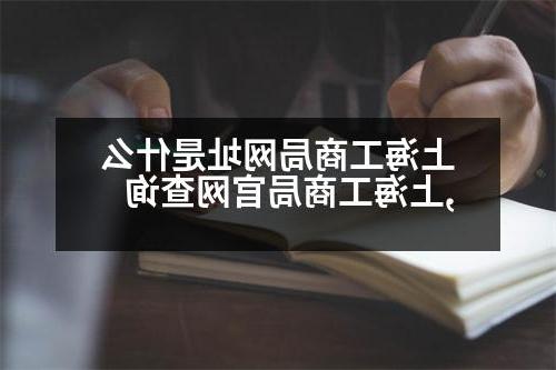 上海工商局网址是什么,上海工商局官网查询